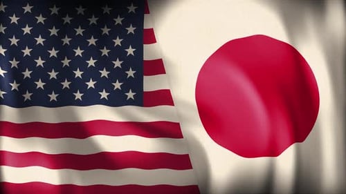 Usa And Japan Background Loop