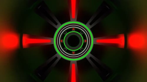 Green And Red Neon Light Ventilation Background Vj Loop In 4K
