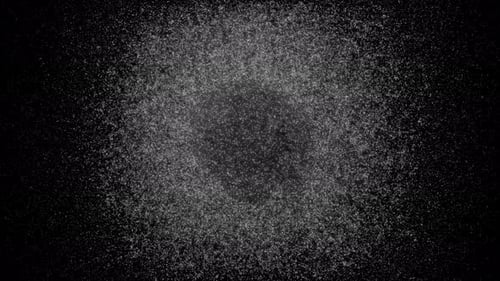 Minimalistische dynamische 3D-Animation mit neuronalen Partikeln im Gehirn undurchsichtig