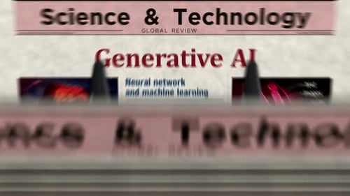 Science and Technology News Headlines with Generative AI Scrolling