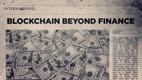 Blockchain Beyond Finance Trendy Newspaper Headline Titles Economy