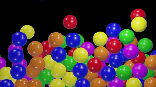 Falling Colorful Balls Abstract Party Background
