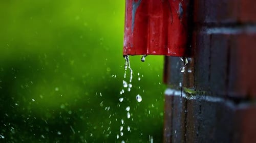 Gouttière à pluie - 4K