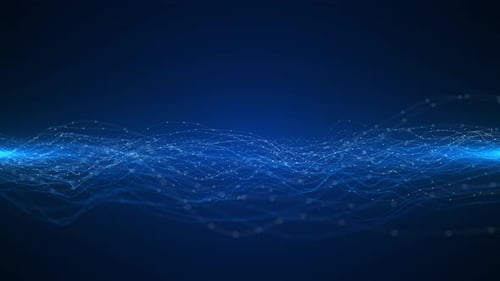 Blue Matrix Digital Background Big Data Computer Flow Cyber Blockchain Circuit Network System Data