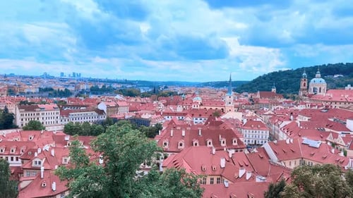 Prague City View From Castle