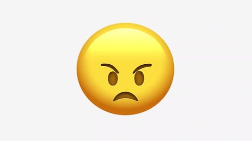 Animated Angry Face Emoji Loop