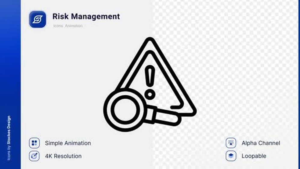 Line Animated Risk Management Icon, Elements Motion Graphics ft. risk ...