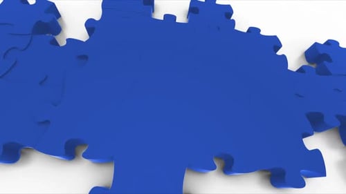 Blaue Puzzleteile 3