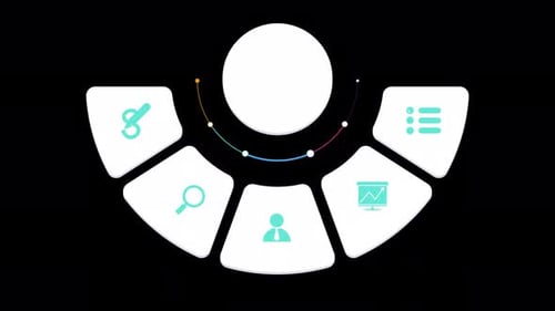 Green Business Diagram Overlay 4K Alpha