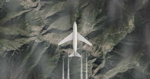 Aircraft Flight View From Above