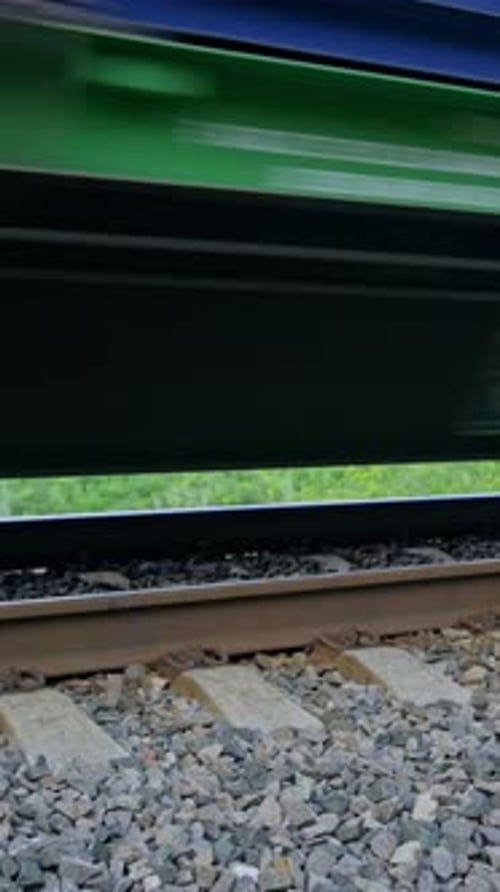 Moving Wheels of a Freight Train