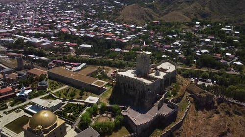 Aerial View of Rabati Fortress and Surrounding Town