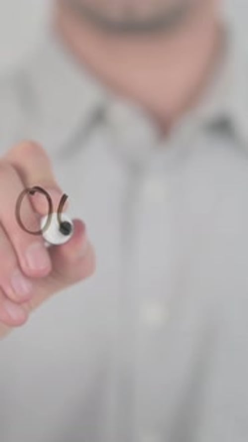 Man Writes 'Out of Stock' on Transparent Surface