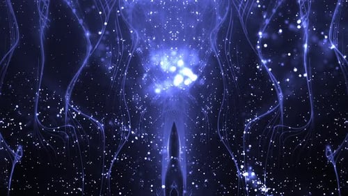 Stage Blue Particles Curtain