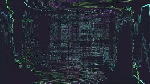 Glitch Datamoshing Abstract Background