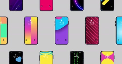 Concept of Mobile Phone App Promo with 3d Mobile Phone Model Background of Smartphones with