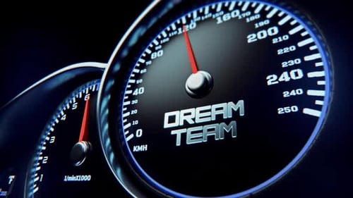 Dynamic Speedometer Text Reveal Animation