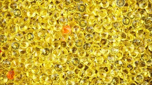 Yellow Acrylic Diamonds Bridal Party Mirror Beads.