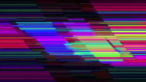 Colorful Glitch Lines Abstract Digital Background Animation