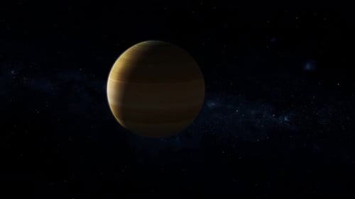 Rotating Gas Giant Planet in Deep Space