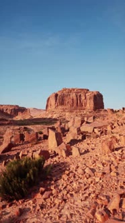 Massive Rock Formation in Nevada Desert