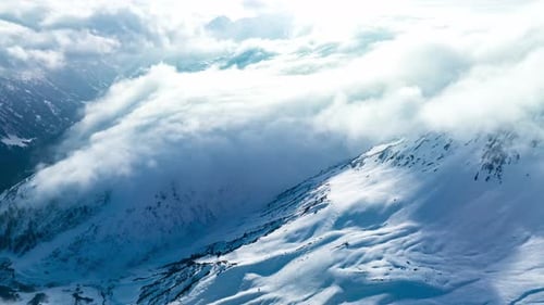 Aerial Time Lapse of the Mountains in the Luxury Ski Resort St