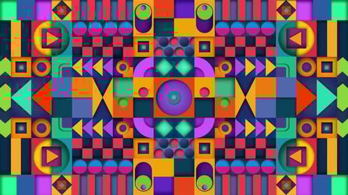 Colorful Geometric Abstract Pattern Loop