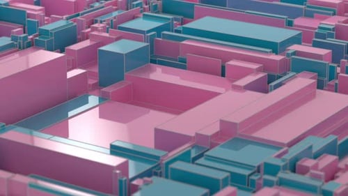 Animated 3D geometric loop background