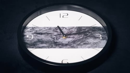 Wall Clock Rotates the Clock Hands in Timelapse
