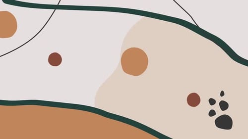 Organic Abstract Shapes Morphing Flat Design Looping Background