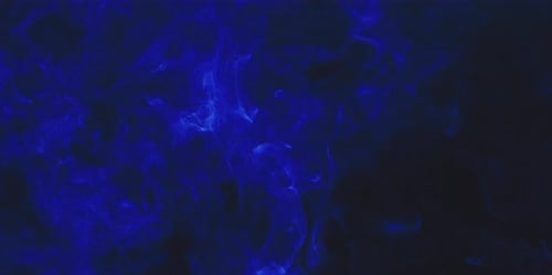 Formless jet of blue smoke