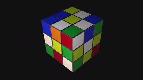 3D Rubik's Cube Solving Animation