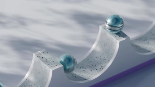 Slide Balls Loop 3D Animation