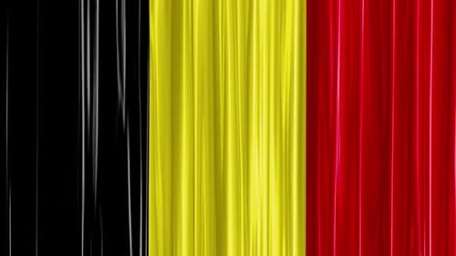 Animated Belgium Flag Curtain Background Loop