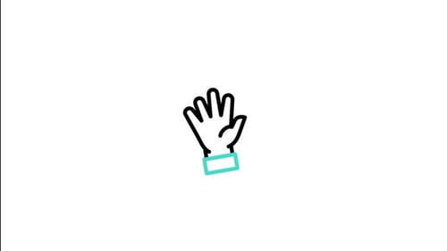 Minimalist Animated Hand Icon Graphic