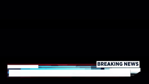 Breaking News Glitch Lower Third Title