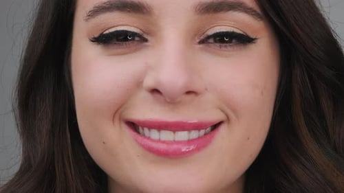 Woman Smiling Close Up Fashion and Beauty