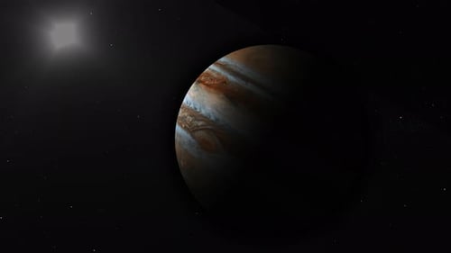 Rotating Gas Giant Planet in Deep Space