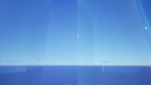 Blue Abstract Background Of Vast Digital Horizon With Glass Sheets