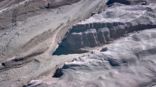 Dramatic Aerial View of Unique Desert Landscape