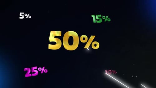 Dynamic Flying Percentage Numbers Animation for Sales