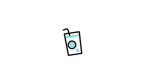 Flat Design Animated Drink Cup Filling Icon