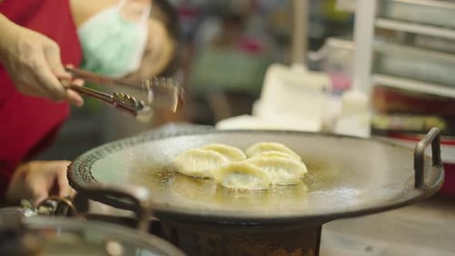 Cooking Dumplings in Urban Workplace Setting