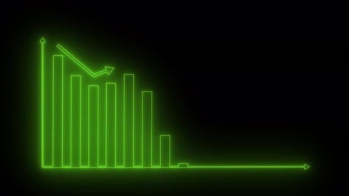 Green Neon Negative Business Graph Animation