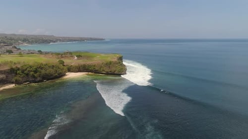 Seelandschaft mit Strand, Bali, Indonesien