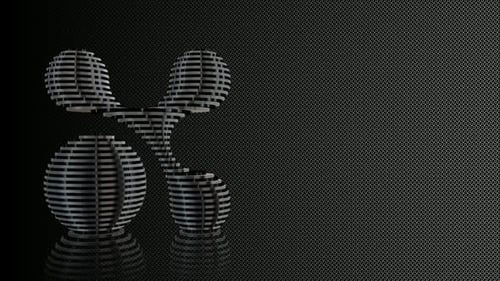 Abstract Metallic Rotating Morphing Sliced Object