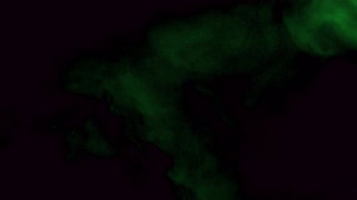 Green fog on a black background