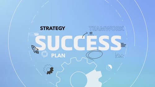 Infographic Multiple Titles With Icons Animation Information Success