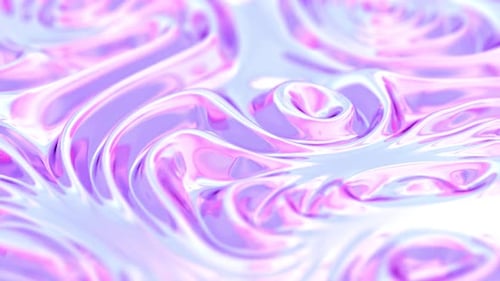Abstract Holographic Fluid Waves Flowing Background Animation