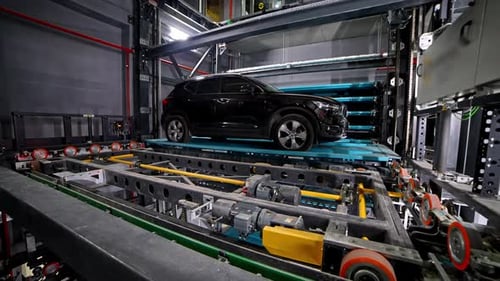 Automated Car Parking System Technology Moves Vehicle